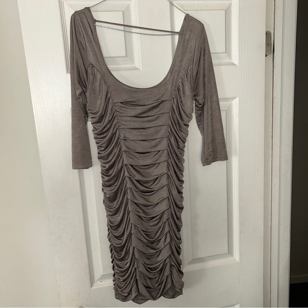 Arden B Size Small Evening Mini Dress Career party Event Ruffle Silver sexy